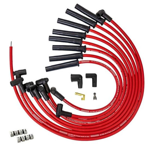 Moroso Ford 289/302/351W HEI-Style Ultra40 8.5mm Multi-Angle Boot Ignition Spark Plug Wire Set - Red - 73766 User 1