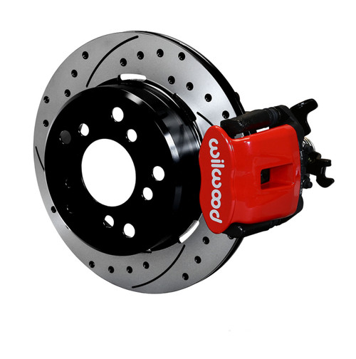 Wilwood kit rear FFR cpb IRS 8.8 t-bird 12.19X .81 drilled red W/LINES - 140-12363-DR Photo - Primary