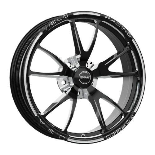 Weld Full Throttle 1-Piece 15x3.5 / Strange Spindle / 1.75in BS Gloss Black Milled Wheel - Non-BL - 82C-15001-B Photo - Primary
