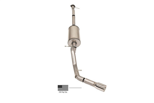 Corsa 17-22 Chevrolet Colorado ZR2 3.6L V6 3in Sport Cat-Back Exhaust - 4in USA Flag Tip - 14928USA Photo - Primary