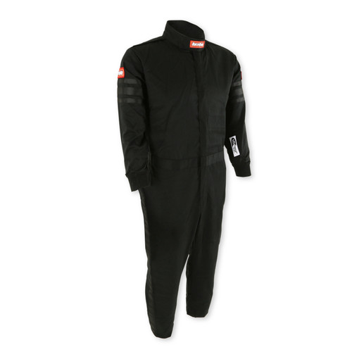 RaceQuip Black Trim SFI-1 JR. Suit - Kids Large - 1959995RQP Photo - out of package