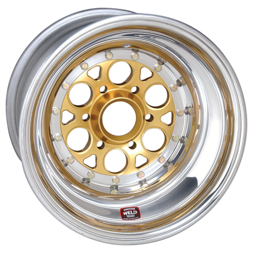 Weld Magnum Sprint 15x18 / 42-Spline / 6 BS - Gold Center - Polished Shell - Non-BL Wheel - 735-51816 Photo - Primary