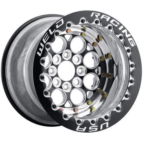 Weld Magnum Import 13x10 / 4x100 / 4.25 BS / 2.25 HB - Black Center - Polished Shell - DBL Wheel - 768B-31015MB Photo - Primary