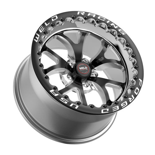 Weld S76 Beadlock 17X10/5x120.65/7.2 BS/3.18 HB - Black Center - Polished Shell - Black SBL Wheel - 76HB7100B72F Photo - Close Up