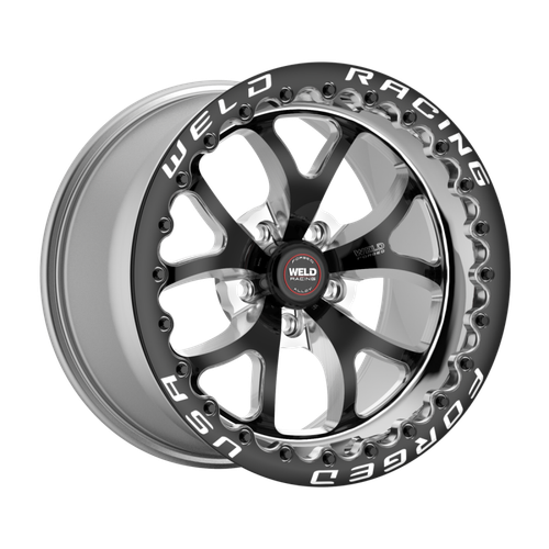 Weld S76 Beadlock 17x10/5x115/5.2 BS/3.18 HB - Black Center - Polished Shell - Black SBL Wheel - 76HB7100W52F Photo - Primary