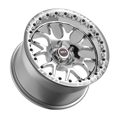 Weld S77 Beadlock 17x10/5x120/7.2 BS/3.18 HB - Polished Center - Polished Shell - Black SBL Wheel - 77HP7100N72F Photo - Close Up