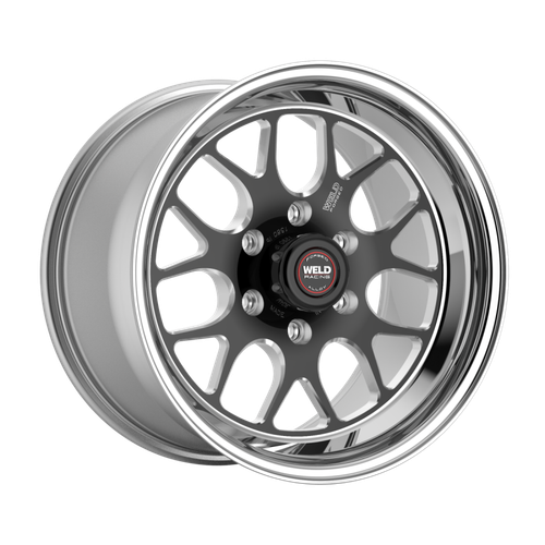 Weld S77 HD 17x9.5 / 6x139.7 / 6.2 BS / 3.54 HB - Black Center - Polished Shell - Non-BL Wheel - 77LB7095E62A Photo - Primary