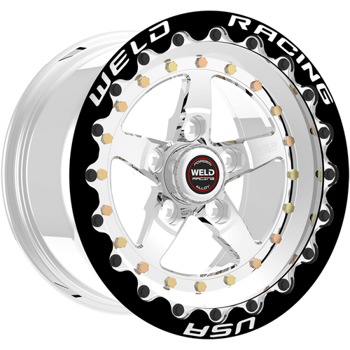 Weld Weldstar Beadlock 15x8/5x4.75/3.5 BS/3.18 HB-Polished Center-Polished Shell-Polished MT Wheel - 791P58276G Photo - Primary
