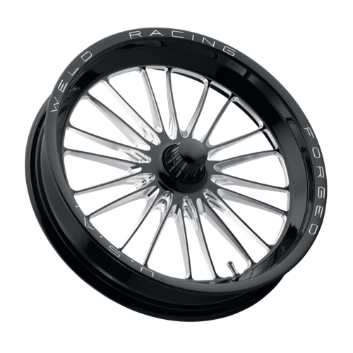 Weld RPM Frontrunner 17x2.15 / Anglia Spindle / 0 BS - Gloss Black Milled - Non-BL Wheel - 85C-17000-B Photo - Close Up