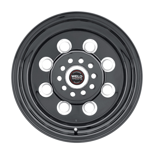 Weld Black Draglite 15x10 / 5x114.3 / 5.5 BS / 3.18 HB - Gloss Black - Non-BL Wheel - 90B-510350 Photo - Close Up