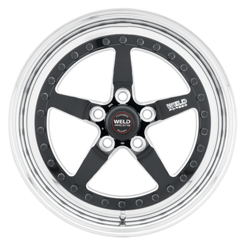 Weld Weldstar 17x5 / 5x112 / 2.2 BS / 3.18 HB - Black Center - Polished Shell - Non-BL Wheel - 91HB7050J22A Photo - Close Up