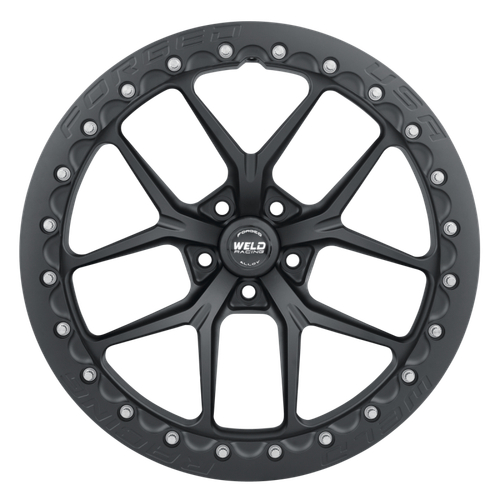 Weld RM105 18x11 / 5x112 / 7.13 BS / 60.1 HB - Matte Black - SBL Wheel - RM105D8PJ71FS0C3SBLFS Photo - Close Up
