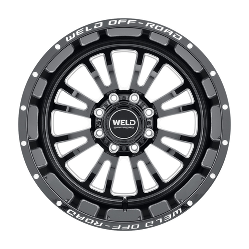 Weld Slingblade 20x12 / 8x170 / 4.75 BS / 125.1 HB - Gloss Black Milled - Non-BL Wheel - W15802017475 Photo - Close Up