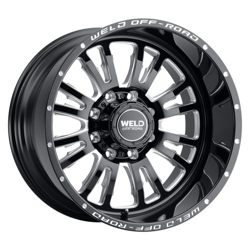 Weld Slingblade 20x12 / 8x165.1 / 4.75 BS / 125.1 HB - Gloss Black Milled - Non-BL Wheel - W15802082475 Photo - Primary
