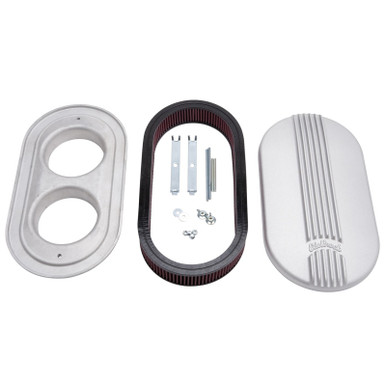 Edelbrock Air Cleaner Classic Series Oval Aluminum 17 5In X 9 35In X 4 ...