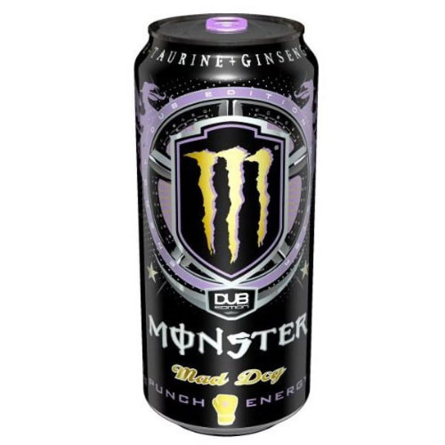 Monster Mad Dog Punch Energy Drink is a 16 fl oz beverage that combines ginseng, B vitamins, l-carnitine, and taurine with 5% juice content. It contains caffeine, specifically 160 mg per can, sourced from various origins. Inspired by classic punch flavors, the drink offers a familiar sweet taste with the addition of carbonation for a smoother finish. Designed to provide high-performance fuel, it includes Monster's proprietary energy blend suitable for sustained energy.
