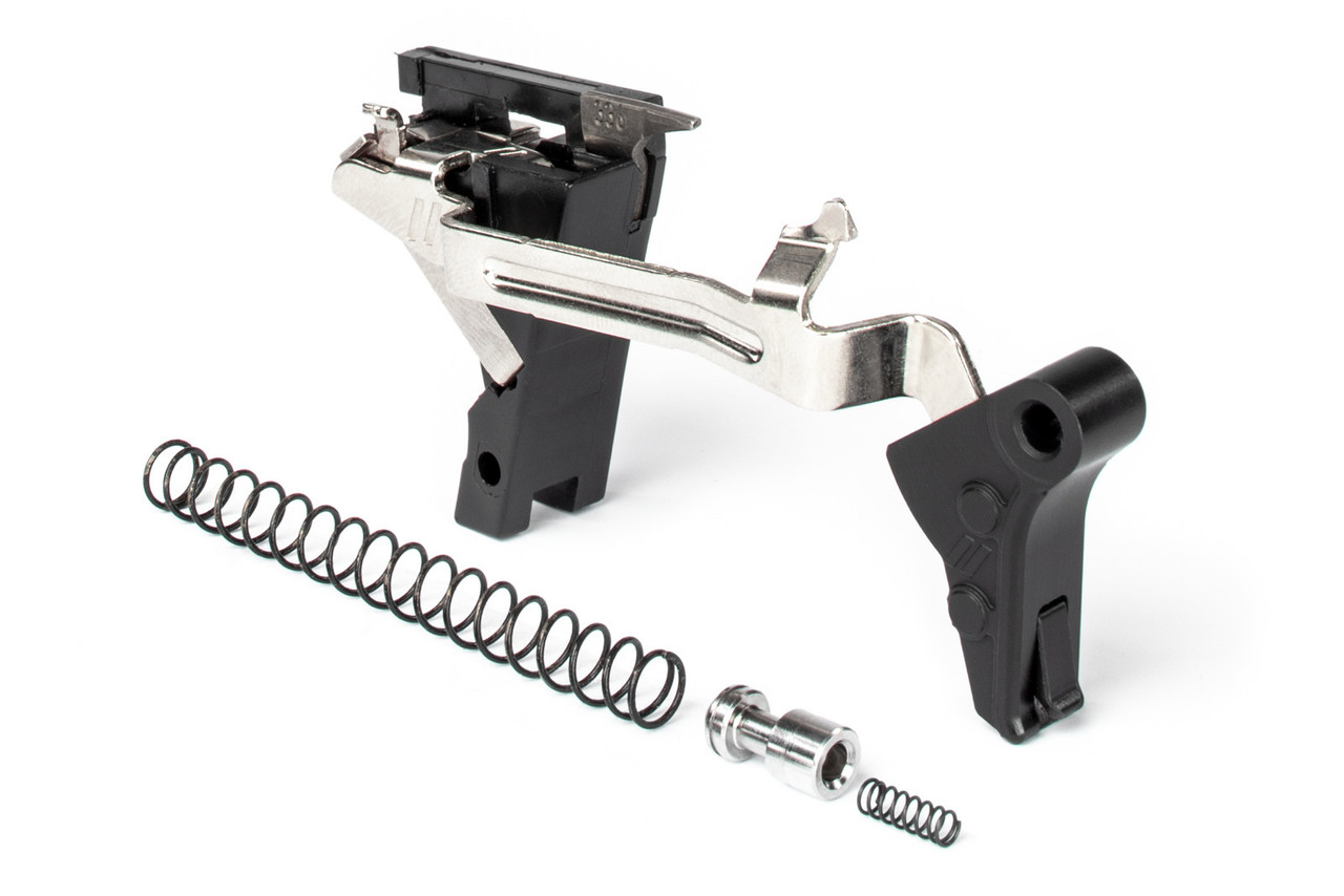 Zev Technologies Pro Flat Face Trigger Drop In Kit For Glock 1st 3rd Gen 9mm Blk