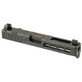 ZAFFIRI PRECISION ZPS3 COMPLETE UPPER FOR G17 GEN 3, BLACK CERAKOTE, RMR OPTIC CUT, BLACK TOP PORTED BARREL, UPPER PARTS KIT, BLACKED OUT CO-WITNESS HEIGHT SIGHTS
