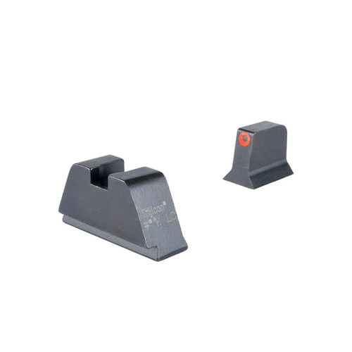 TRIJICON® SUPPRESSOR/OPTIC HEIGHT SIGHTS - GLOCK STANDARD FRAME - FRONT: ORANGE OUTLINE / GREEN TRITIUM, REAR: METAL