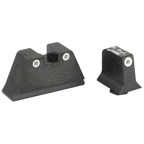 TRIJICON SUPPRESSOR/OPTIC HEIGHT SIGHTS - GLOCK STANDARD FRAMES - FRONT: WHITE OUTLINE / GREEN TRITIUM, REAR: WHITE OUTLINE / GREEN TRITIUM