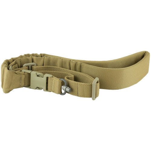 BLUE FORCE GEAR  UDC PADDED BUNGEE SINGLE POINT SLING WITH PUSH BUTTON ADAPTER COYOTE BROWN