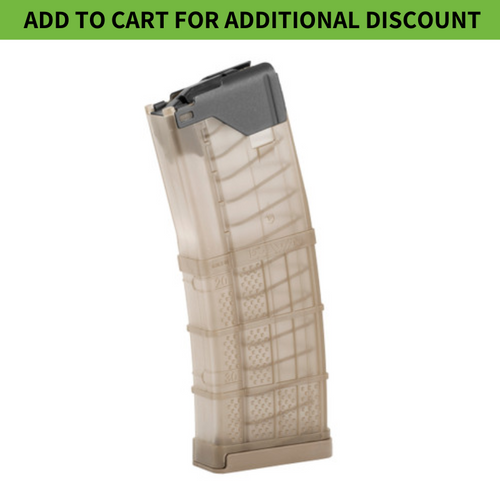 L5AWM 5.56 30 ROUND MAGAZINE - TRANSLUCENT DARK EARTH