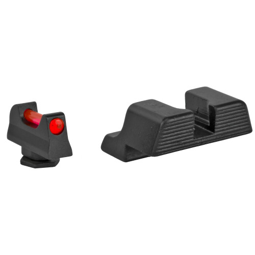 TRIJICON® FIBER SIGHTS - FOR GLOCK® SMALL FRAMES - FRONT: RED / GREEN FIBER, REAR: BLACK, NON-ILLUMINATED