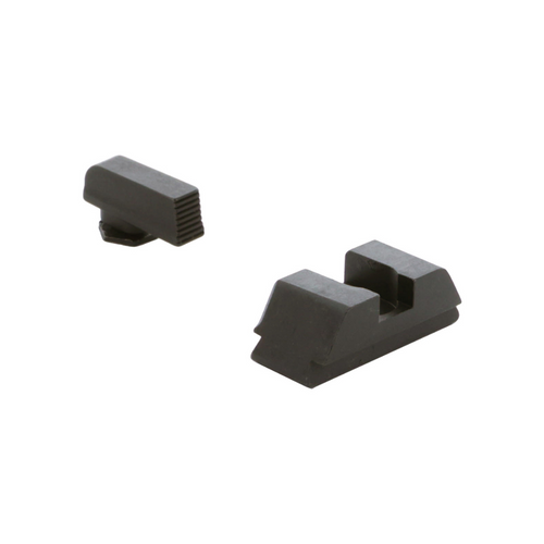 AMERIGLO RANGE SERIES SIGHT SET FOR GLOCK® 42,43,43X,48 GT-532 - BLACK SERRATED FRONT, FLAT BLACK REAR