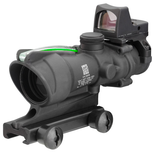 TRIJICON ACOG® 4X32 BAC RIFLESCOPE W/ TRIJICON RMR® -.223 BDC GREEN CROSSHAIR RETICLE, THUMBSCREW MOUNT, LED 3.25 MOA RED DOT RMR® TYPE 2