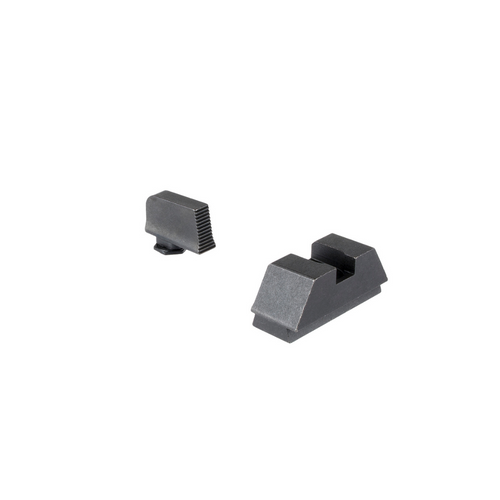 AMERIGLO OPTIC COMPATIBLE SIGHT SET FOR GLOCK® GL-453 - 1L TALL BLACK SERRATED .220” FRONT, FLAT BLACK .295” REAR