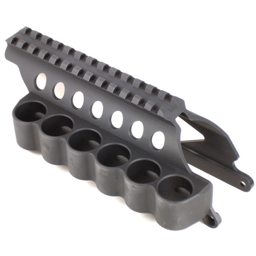 MESA TACTICAL 91630 SADDLE-MOUNT SURESHELL®  ALUMINUM CARRIER AND SADDLE RAIL FOR REM 870 (6 SHELL, 12-GA, 5 INCH)