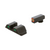 AMERIGLO TROOPER SIGHT SET FOR GLOCK® 42/43/43X/48 GL-823 - GREEN TRITIUM ORANGE OUTLINE FRONT, GREEN TRITIUM BLACK OUTLINE SERRATED SQ REAR