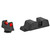 TRIJICON® FIBER SIGHTS - FOR GLOCK® SMALL FRAMES - FRONT: RED / GREEN FIBER, REAR: BLACK, NON-ILLUMINATED