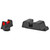 TRIJICON® FIBER SIGHTS - FOR GLOCK® SMALL FRAMES - FRONT: RED / GREEN FIBER, REAR: BLACK, NON-ILLUMINATED