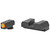 AMERIGLO PROTECTOR SIGHT SET FOR GLOCK® 42,43,43X,48 GL-436 - GREEN TRITIUM ORANGE OUTLINE FRONT, BLACK SERRATED REAR