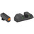 TROOPER SIGHT SET FOR GLOCK® GEN 5 9MM/.40, GL-818 - GREEN TRITIUM ORANGE OUTLINE FRONT, GREEN TRITIUM BLACK OUTLINE SERRATED SQ REAR