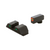TROOPER SIGHT SET FOR GLOCK® GEN 5 9MM/.40, GL-818 - GREEN TRITIUM ORANGE OUTLINE FRONT, GREEN TRITIUM BLACK OUTLINE SERRATED SQ REAR