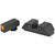 TROOPER SIGHT SET FOR GLOCK® GEN 5 9MM/.40, GL-818 - GREEN TRITIUM ORANGE OUTLINE FRONT, GREEN TRITIUM BLACK OUTLINE SERRATED SQ REAR