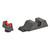 TRIJICON® FIBER SIGHTS - FOR GLOCK® STANDARD FRAMES - FRONT: RED / GREEN FIBER, REAR: BLACK, NON-ILLUMINATED