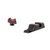 TRIJICON® FIBER SIGHTS - FOR GLOCK® STANDARD FRAMES - FRONT: RED / GREEN FIBER, REAR: BLACK, NON-ILLUMINATED