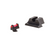 TRIJICON® FIBER SIGHTS - FOR GLOCK® STANDARD FRAMES - FRONT: RED / GREEN FIBER, REAR: BLACK, NON-ILLUMINATED