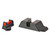 TRIJICON® FIBER SIGHTS - FOR GLOCK® STANDARD FRAMES - FRONT: RED / GREEN FIBER, REAR: BLACK, NON-ILLUMINATED