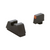 AMERIGLO OPTIC COMPATIBLE SIGHT SET FOR GLOCK® - GL-511 XL TALL GREEN TRITIUM ORANGE OUTLINE .315 FRONT, FLATBLACK .394" REAR