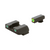 AMERIGLO CUSTOM CLASSIC SIGHT SET FOR GLOCK® GEN 1-4 9MM/.40/.380, GEN 5 10MM/.45 GL-243 - GREEN TRITIUM LUMIGREEN OUTLINE FRONT, GREEN TRITIUM WHITE OUTLINE REAR