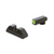 AMERIGLO PROTECTOR SIGHT SET FOR GLOCK® 42,43,43X,48 GL-352 - GREEN TRITIUM LUMIGREEN OUTLINE FRONT, BLACK SERRATED U NOTCH REAR