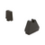 OPTIC COMPATIBLE SIGHT SET FOR GLOCK® - GL-808 - 9XL TALL BLACK SERRATED .500 FRONT, FLAT BLACK .600 REAR