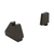 OPTIC COMPATIBLE SIGHT SET FOR GLOCK® - GL-808 - 9XL TALL BLACK SERRATED .500 FRONT, FLAT BLACK .600 REAR