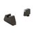 AMERIGLO OPTIC COMPATIBLE SIGHT SET FOR GLOCK GL-491 - 3XL TALL GREEN TRITIUM WHITE OUTLINE .365 FRONT, FLATBLACK .451 REAR