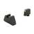 AMERIGLO OPTIC COMPATIBLE SIGHT SET FOR GLOCK GL-691 - 3XL TALL GREEN TRITIUM LUMIGREEN OUTLINE .365 FRONT, FLATBLACK .451 REAR