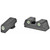 TRIJICON BRIGHT & TOUGH™ NIGHT SIGHTS - GLOCK SMALL FRAMES - FRONT: WHITE OUTLINE / GREEN TRITIUM, REAR: WHITE OUTLINE / GREEN TRITIUM